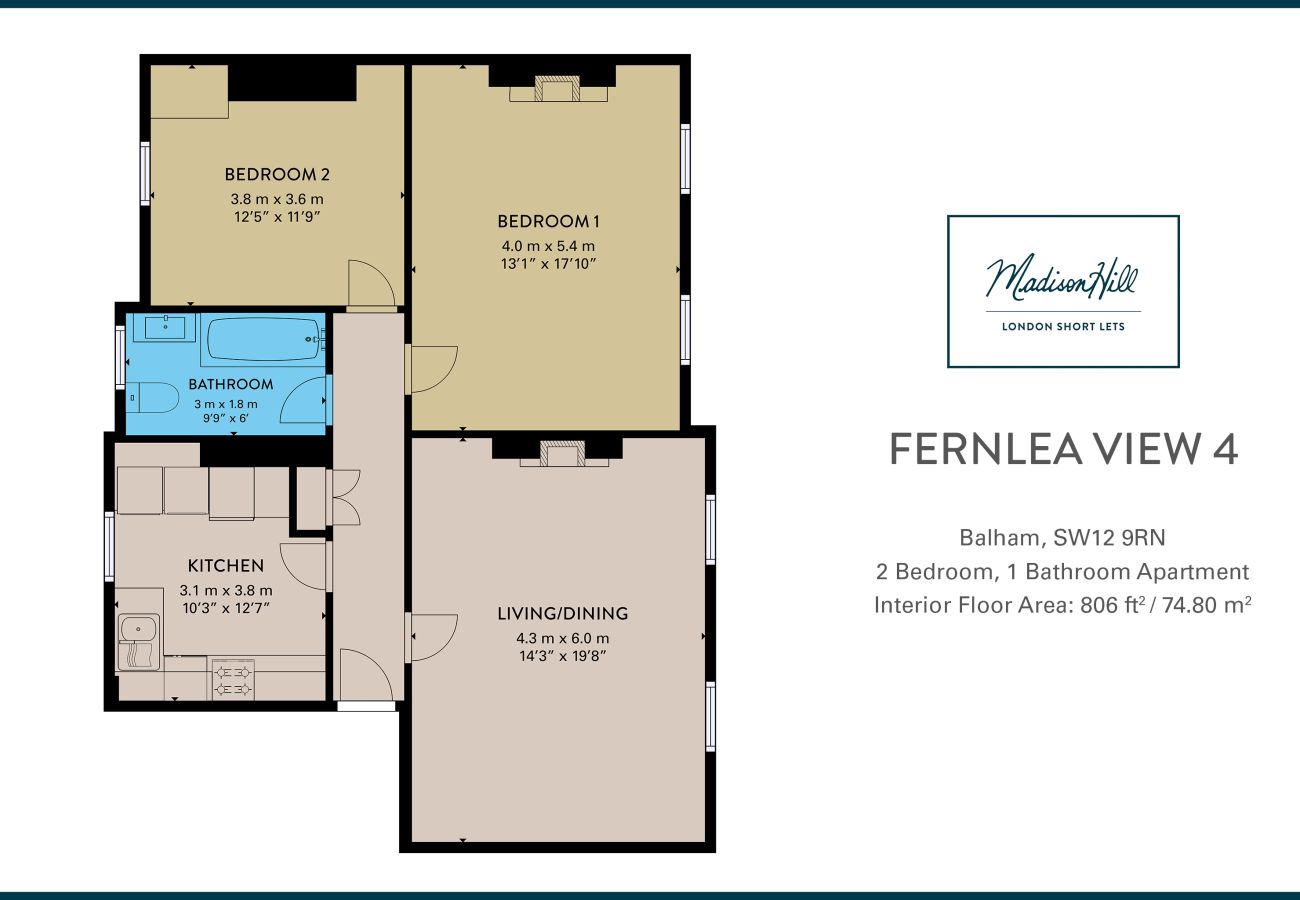 Apartment in London - Madison Hill - Fernlea View 4 - Two bedroom flat 