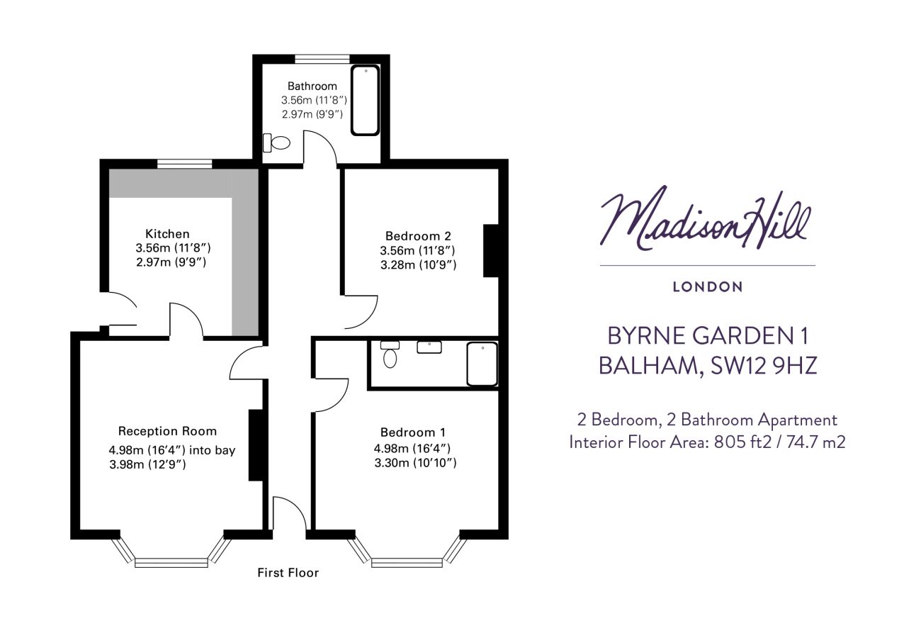 Apartment in London - Madison Hill - Byrne Garden 1 - 2 Bed Flat